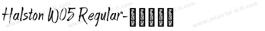 Halston W05 Regular字体转换